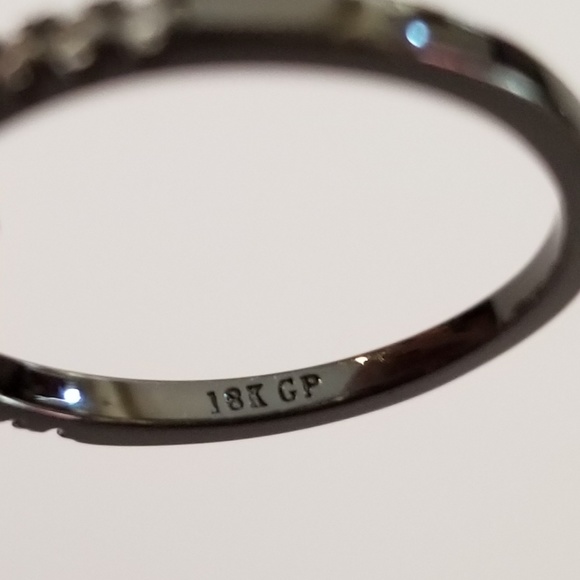 18k Black Gold Pave Band - Picture 6 of 8